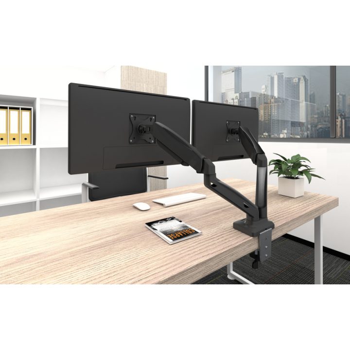 Equip Soporte de sobremesa para dos monitores interactivos de 17"-32