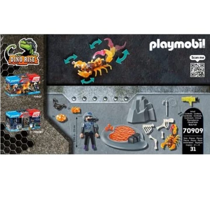 Playmobil starter pack fight against the fire scorpion (70909)