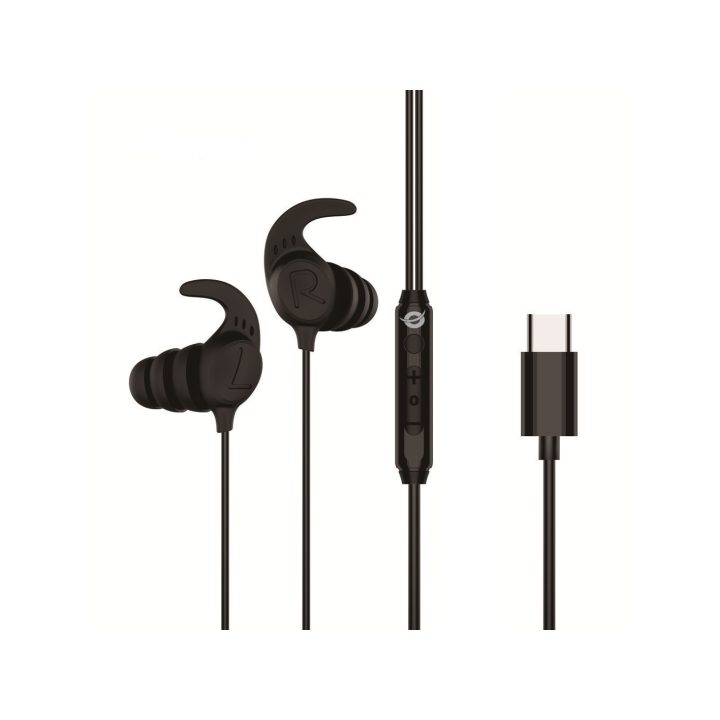 Conceptronic BRENDAN05B Headphones Wired Ear Hook, In-Ear Calls/Music…