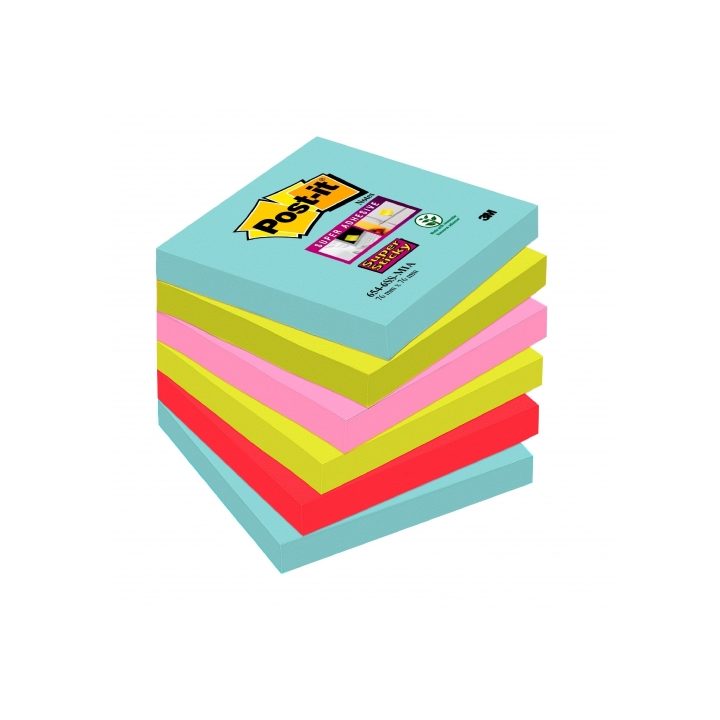 Pack 6 blocs 90 hojas notas adhesivas 76X76MM super sticky colección…