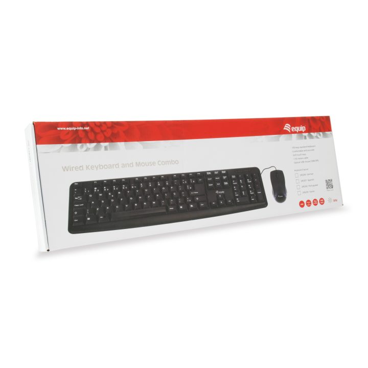 Equip 245201 teclado rato incluído escritório USB QWERTY Espanhol…