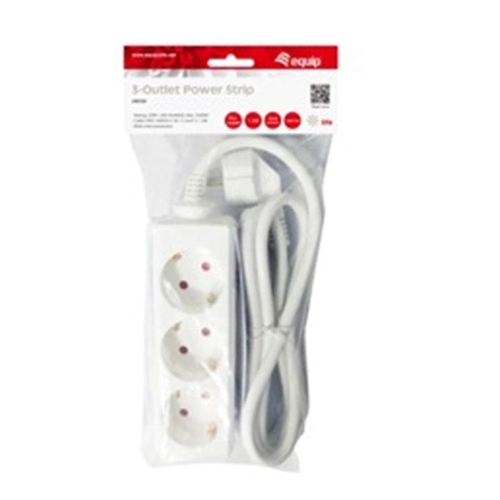 Equip 245550 base múltipla 1,5 m 3 saídas AC Interior Branco