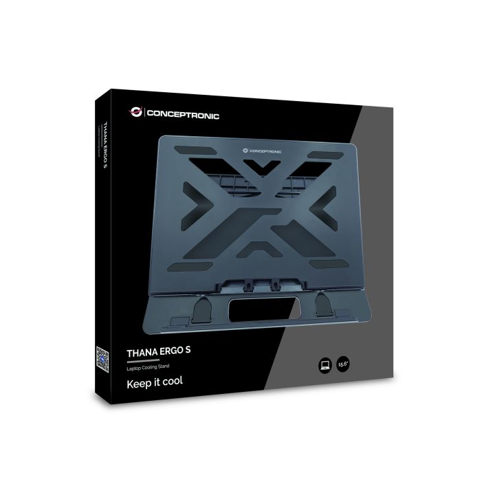 Conceptronic ERGO Laptop Cooling Stand Black 15.6"