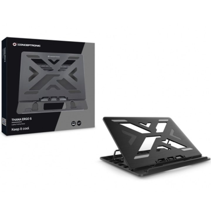 Conceptronic ERGO Laptop Cooling Stand Black 15.6"