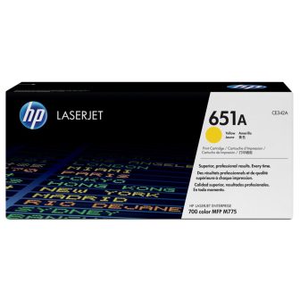 HP Cartucho de tóner original LaserJet 651A amarillo