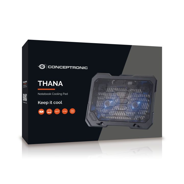 Conceptronic THANA01B almofada de arrefecimento 15,6" Preto