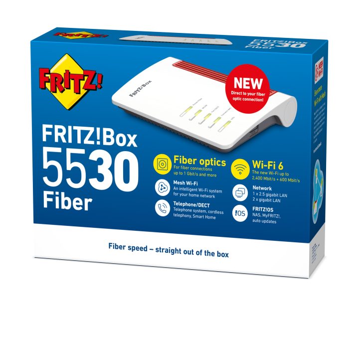 FRITZ!Box 5530 Fiber Edition International Wireless Router 2.5…