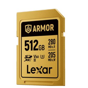Lexar 512GB Professional Armor Gold SDXC UHS-II Card, Up to 280MB/s…