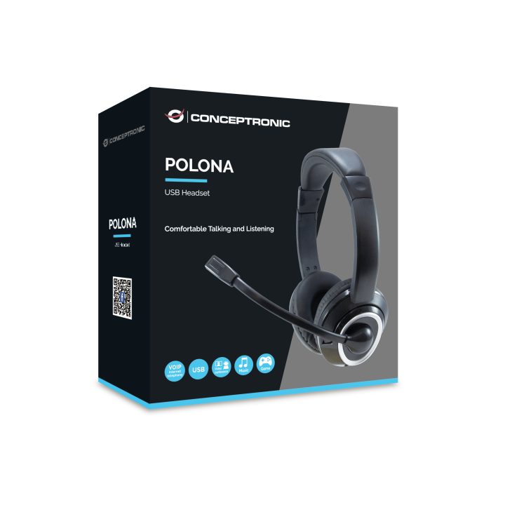 Conceptronic POLONA wired over-ear headphones