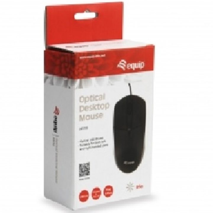 Equip 245102 rato de escritório ambidestro USB tipo A óptico 1000 DPI