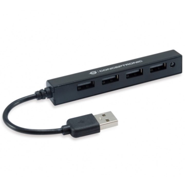 Conceptronic HUBBIES05B USB 2.0 Interface Hub 480 Mbit/s Black