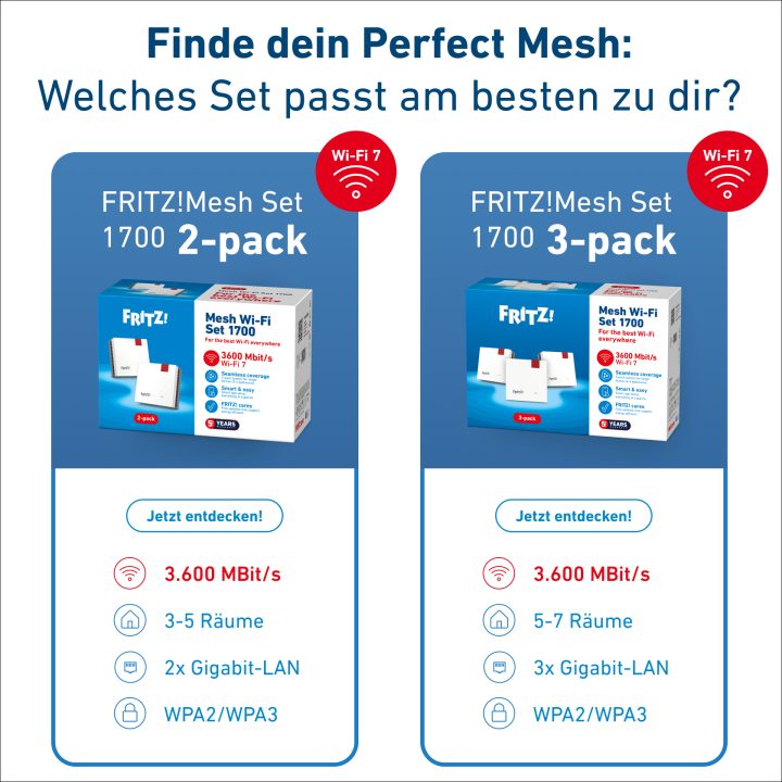 Mesh Set 1700 Dual Band (2.4 GHz / 5 GHz) Wi-Fi 7 (802.11be) White…