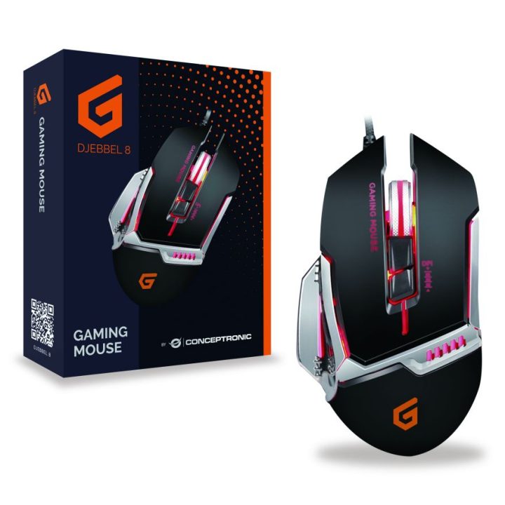 Conceptronic DJEBBEL 8 rato de jogo para mão direita USB tipo A…
