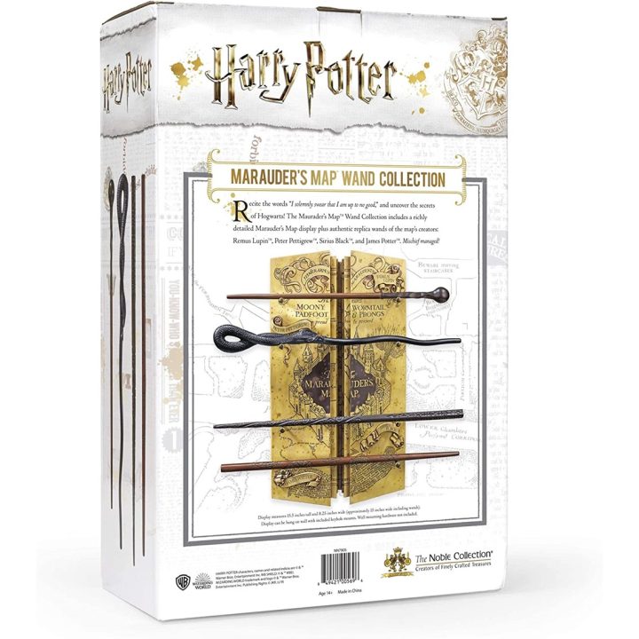 The Noble Collection Replica Marauder's Map Display Case with 4 Wands…