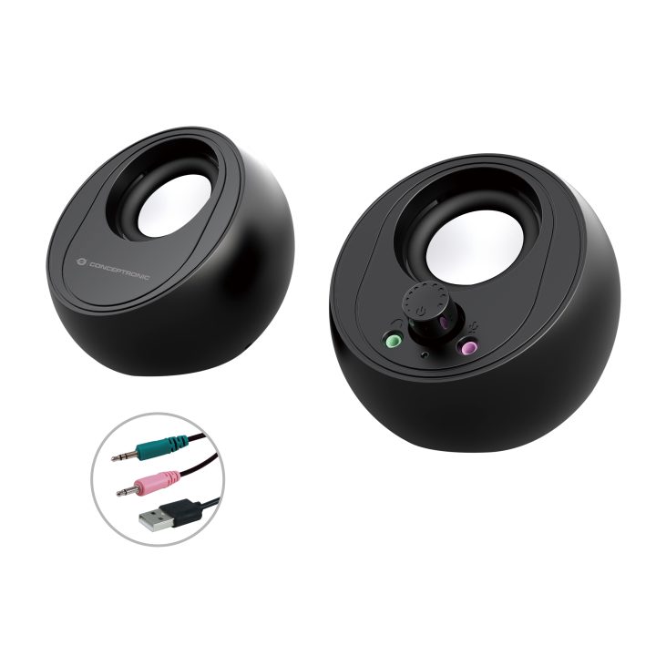 Conceptronic BJORN01B colunas de 2 vias Preto Sem fios e com fios 10 W