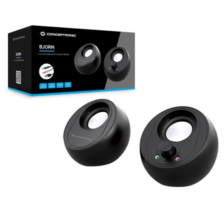 Conceptronic BJORN01B altavoz De 2 vías Negro Inalámbrico y alámbrico…