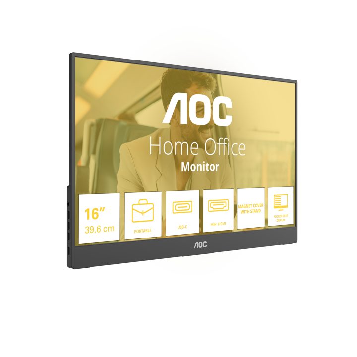 AOC 16T20E2 Portable Monitor or TV Portable Monitor Black 15.6" LED…