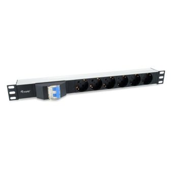 Equip 333312 Power Distribution Unit (PDU) 6 AC Outlets 1U Black