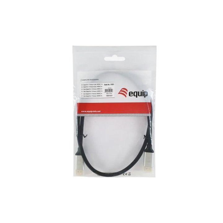 Equip 119261 Cabo DisplayPort 1.4 Premium, 1,0 m, 8K/60 Hz
