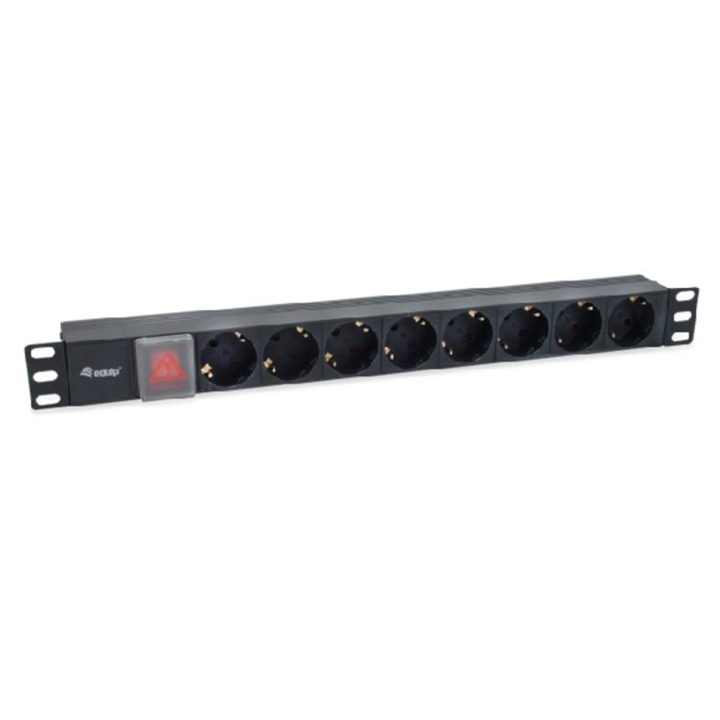Equip 333286 Power Distribution Unit (PDU) 8 AC Outlets 1U Black