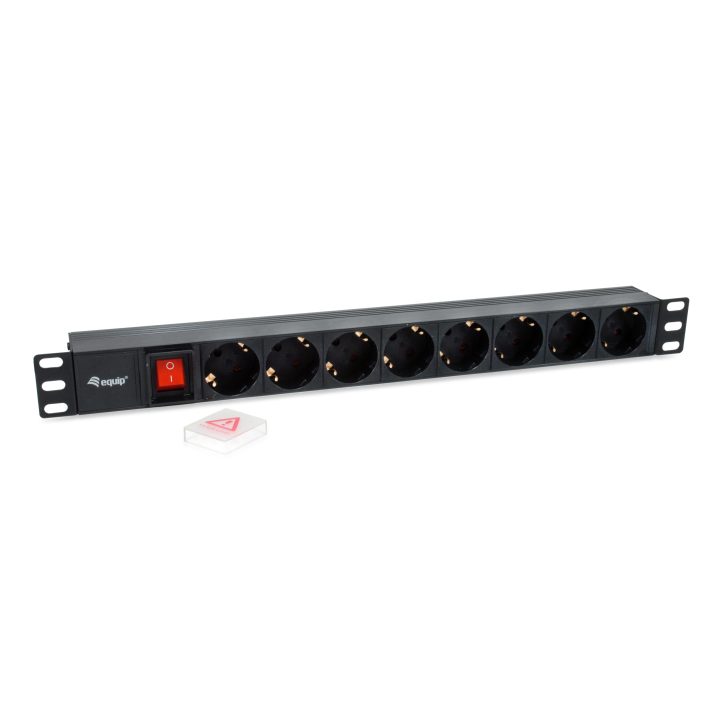 Equip 333286 Power Distribution Unit (PDU) 8 AC Outlets 1U Black