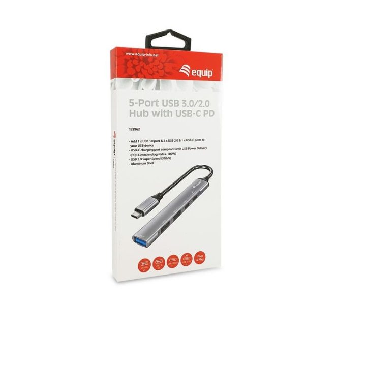 Equip 128962 hub de interface USB 3.2 Gen 1 (3.1 Gen 1) Type-C 5000…