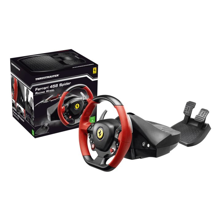 Thrustmaster Ferrari 458 Spider Preto, Vermelho USB Volante + Pedais…