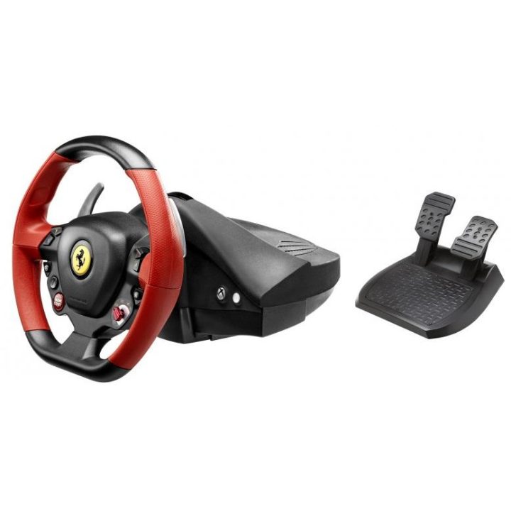 Thrustmaster Ferrari 458 Spider Black, Red USB Steering Wheel +…