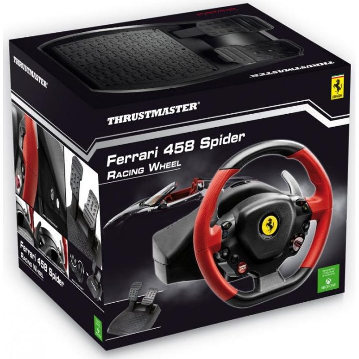 Thrustmaster Ferrari 458 Spider Black, Red USB Steering Wheel +…