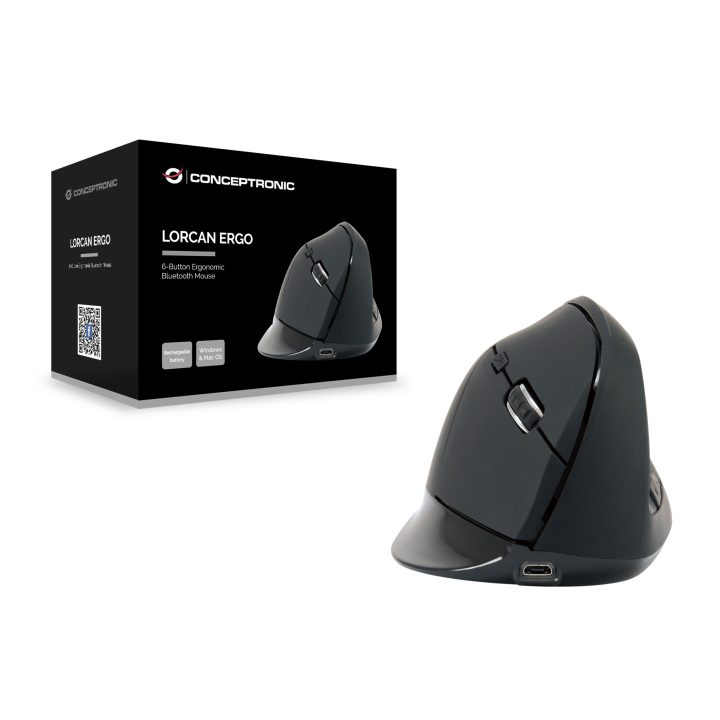 Conceptronic LORCAN03B Right-Handed Bluetooth Optical Office Mouse