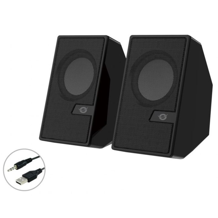 Conceptronic BJORN02B 2-Way Speaker Black Wireless and Wired 6 W