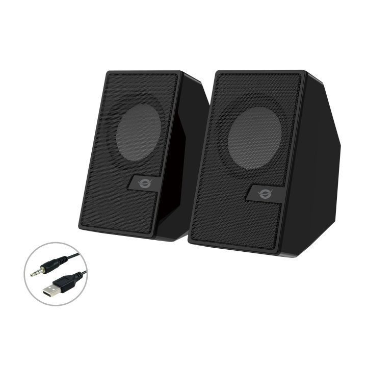 Conceptronic BJORN02B 2-Way Speaker Black Wireless and Wired 6 W