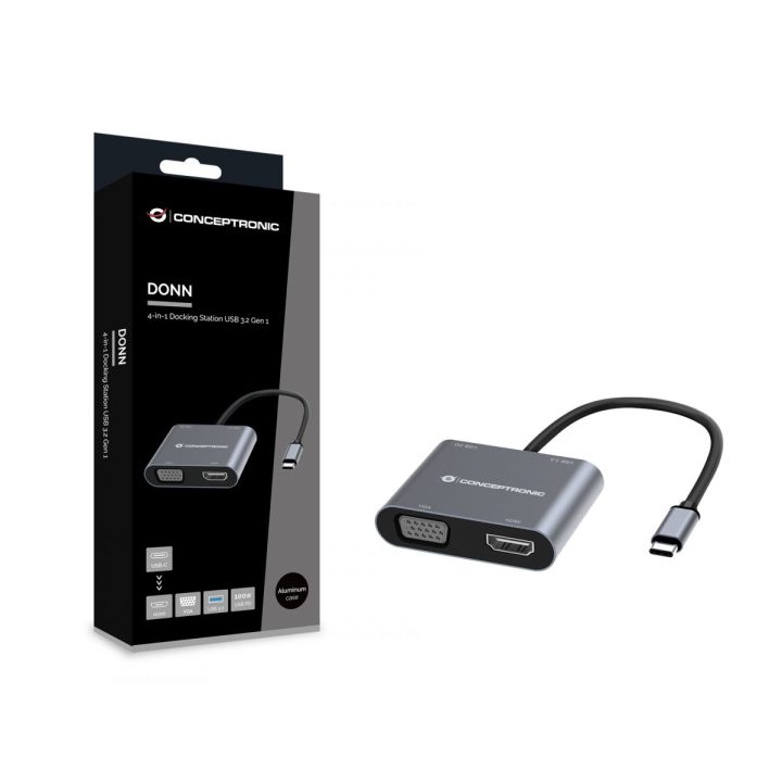 Conceptronic DONN16G Wired USB 3.2 Gen 1 (3.1 Gen 1) Type-C Gray