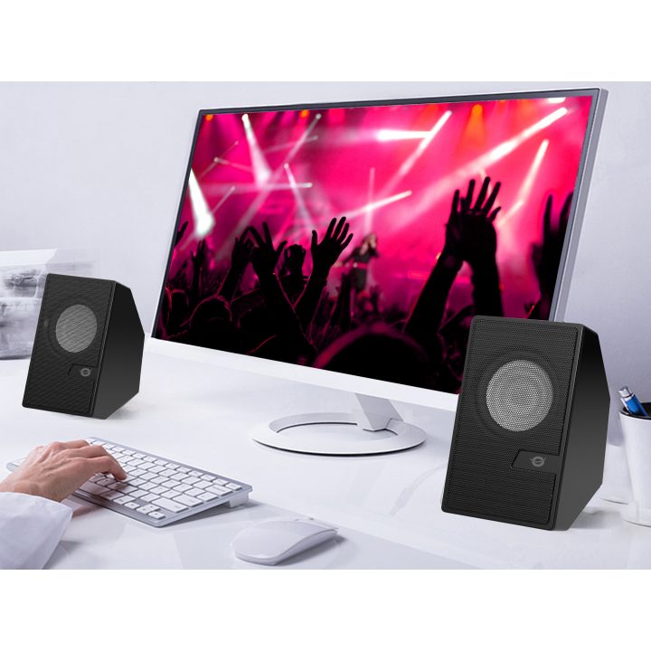 Conceptronic BJORN02B 2-Way Speaker Black Wireless and Wired 6 W