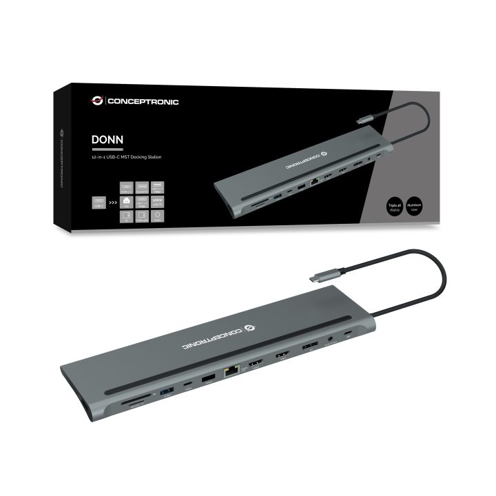 Conceptronic DONN17G Laptop Docking Station and Port Replicator Wired…