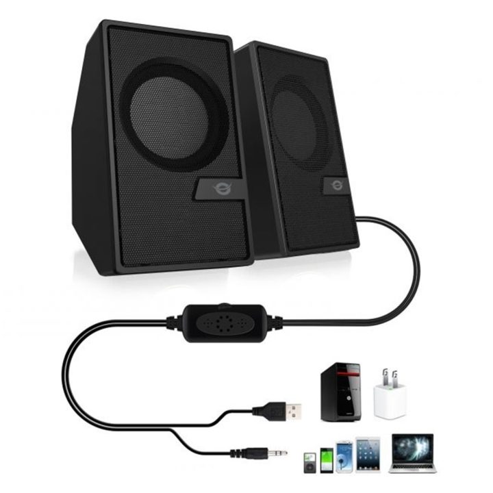 Conceptronic BJORN02B 2-Way Speaker Black Wireless and Wired 6 W