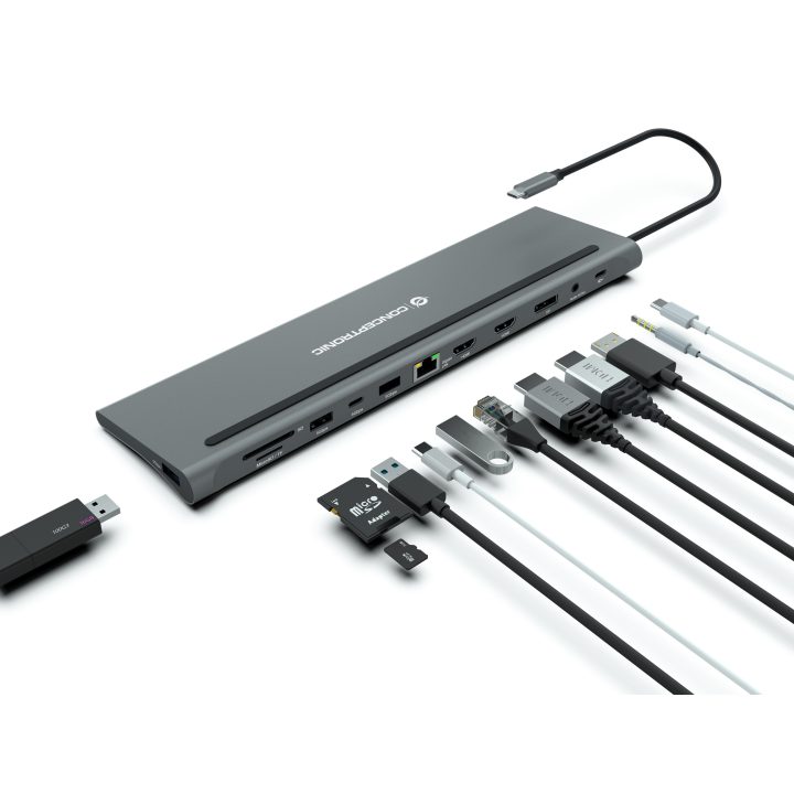 Conceptronic DONN17G Laptop Docking Station and Port Replicator Wired…