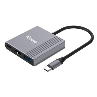 Equip Adaptador 3 em 1 USB-C para HDMI / USB-A / USB PD, 4K/60Hz…