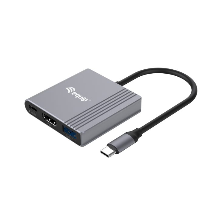 Equip 3-in-1 USB-C to HDMI / USB-A / USB PD Adapter, 4K/60Hz, 100W…