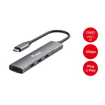 Equip 128963 USB 3.2 Gen 1 (3.1 Gen 1) Type-C Interface Hub 5000…