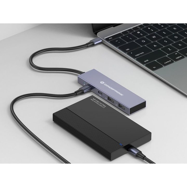 Conceptronic HUBBIES13G USB 3.2 Gen 2 (3.1 Gen 2) Type-C Interface…