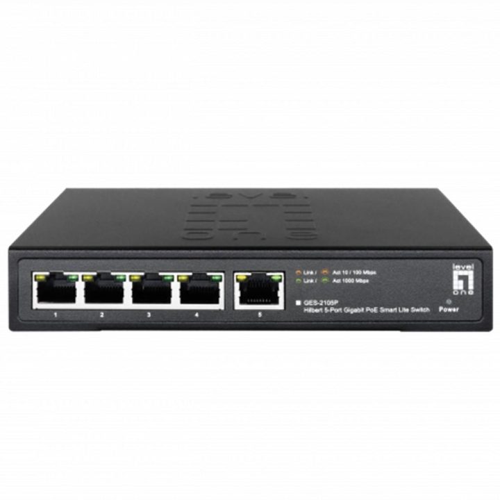 LevelOne GES-2105P switch Gerido L2 Gigabit Ethernet (10/100/1000)…