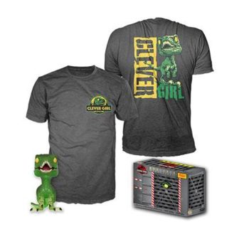 Pop & tee Jurassic Park Clever Raptor Funko + t-shirt tamanho L…