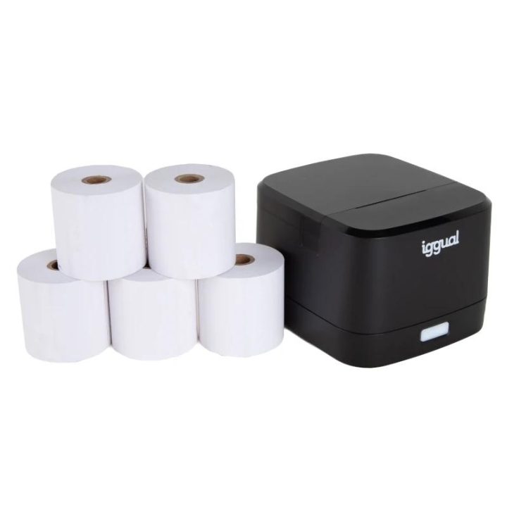 iggual TP EASY 58 Thermal Printer Kit + 5 Rolls