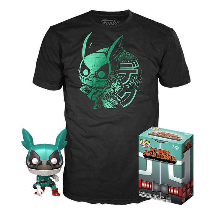 Pop & tee my hero academia deku Funko + t-shirt tamanho M