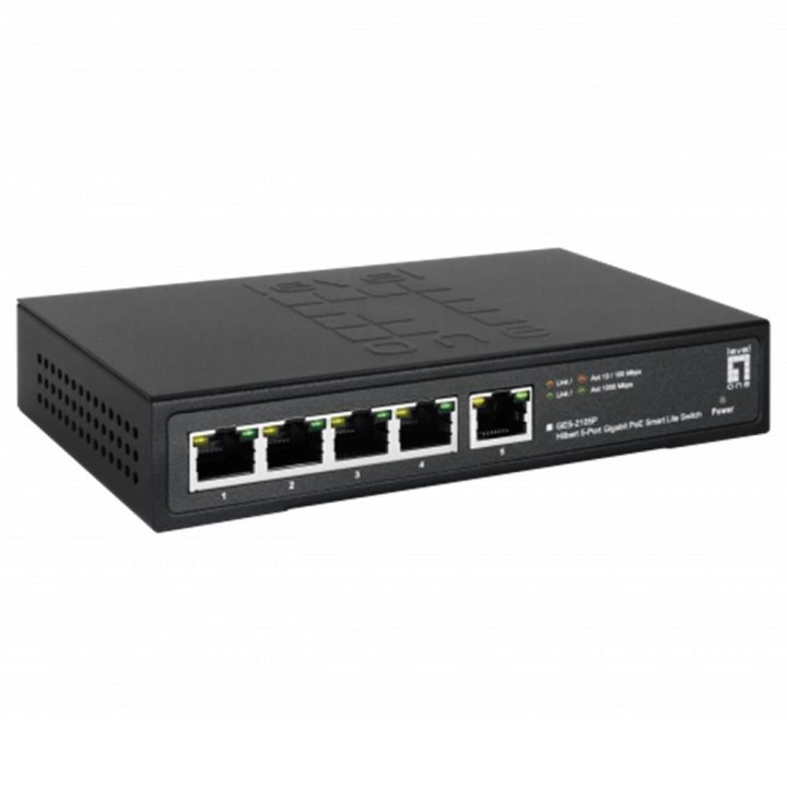 LevelOne GES-2105P Managed L2 Gigabit Ethernet (10/100/1000) Power…