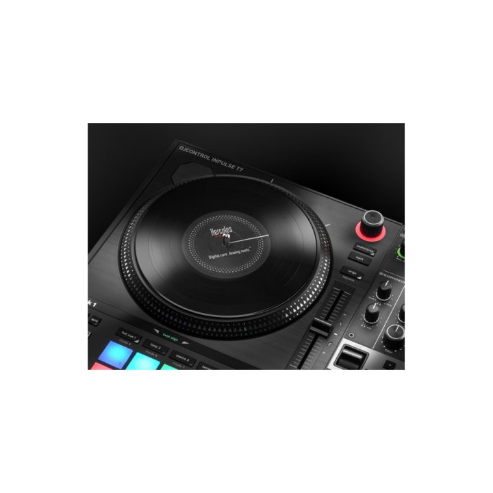 Hercules INPULSE T7 DJ Controller with Vinyl Scratch Capability Black