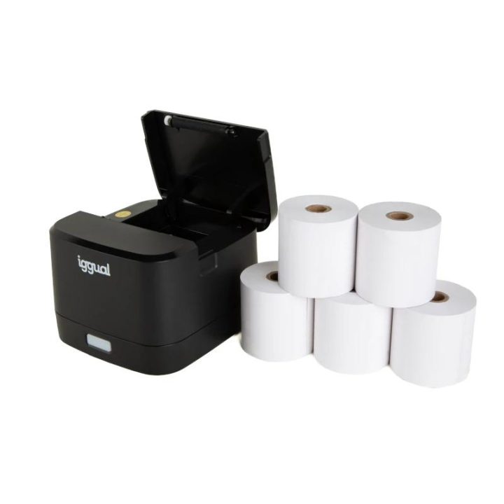 Kit iggual impressora térmica TP EASY 58 + 5 rolos