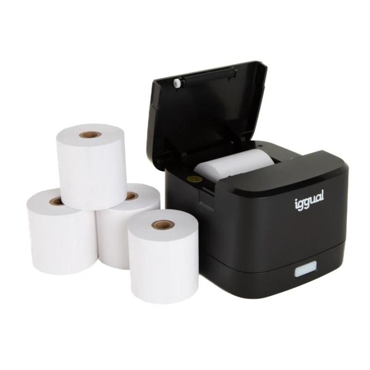 Kit iggual impressora térmica TP EASY 58 + 5 rolos