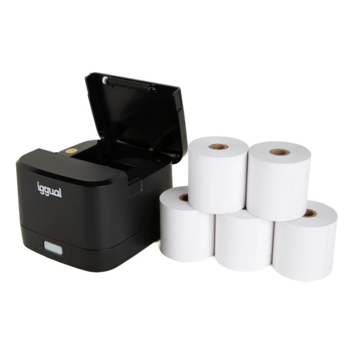 iggual TP EASY 58 Thermal Printer Kit + 5 Rolls